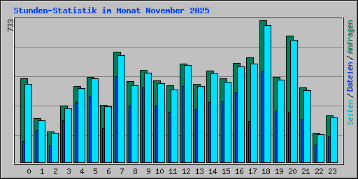 Stunden-Statistik im Monat November 2025