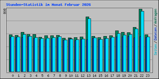 Stunden-Statistik im Monat Februar 2026